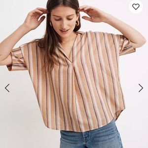 Madewell courier button back shirt